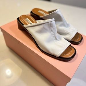 White Acne Sandals, size 38